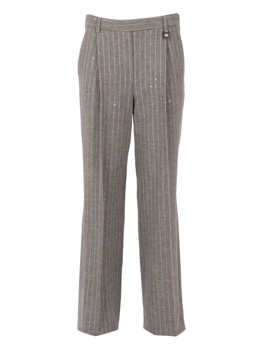 Lorena Antoniazzi sequin-embellished pinstriped trousers Grijs