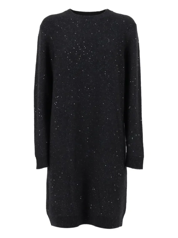 Fabiana Filippi Embellished Knit Dress - Black