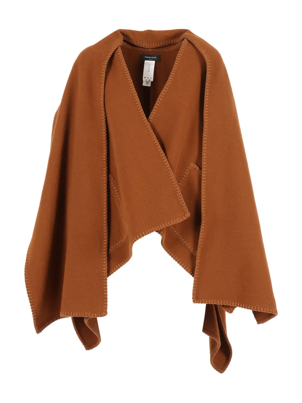 Fabiana Filippi wool cape Bruin