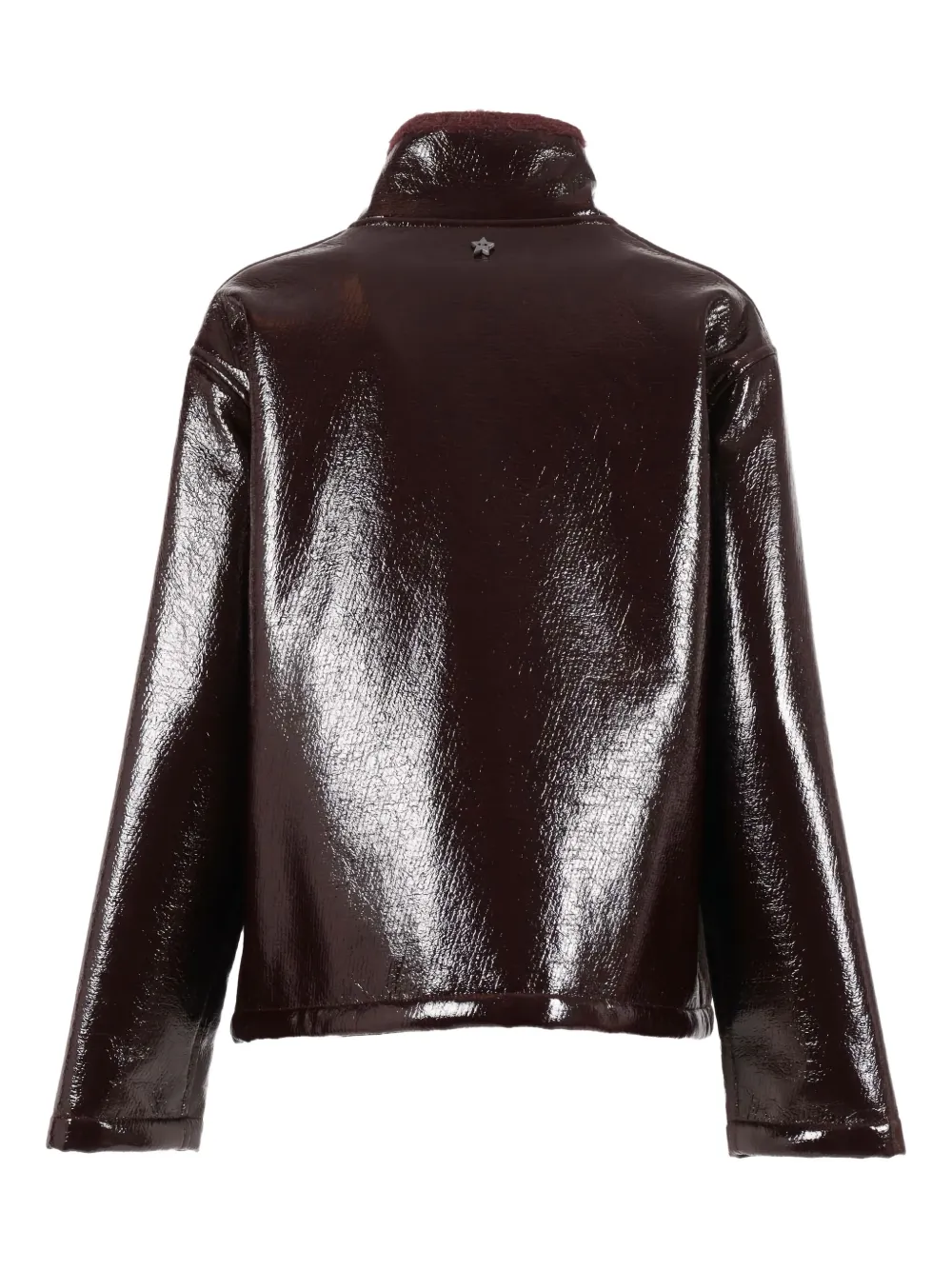 Lorena Antoniazzi high-neck zip-front jacket Rood