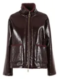 Lorena Antoniazzi high-neck zip-front jacket - Red