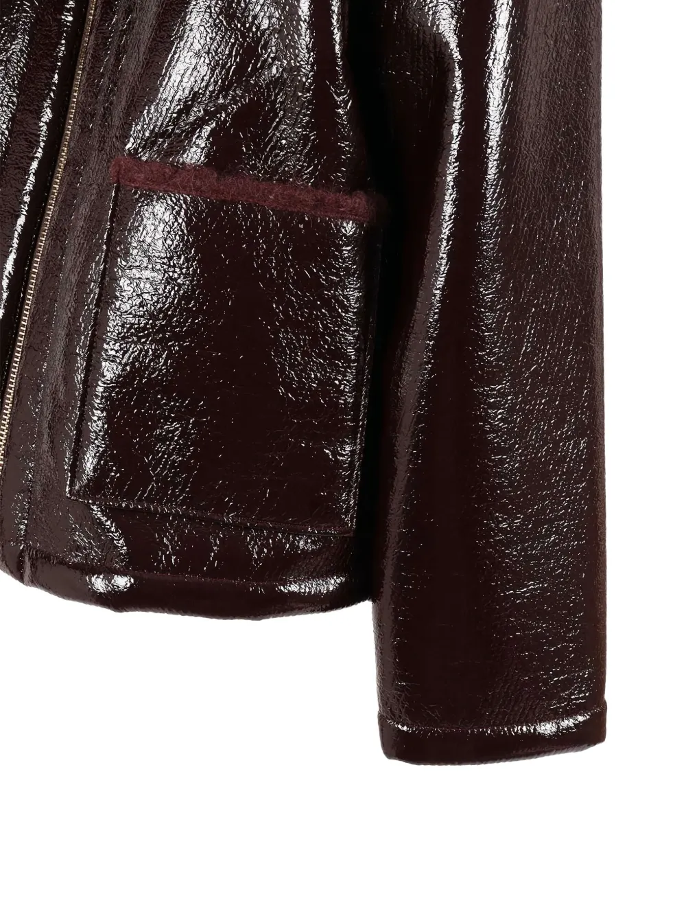 Lorena Antoniazzi high-neck zip-front jacket Rood