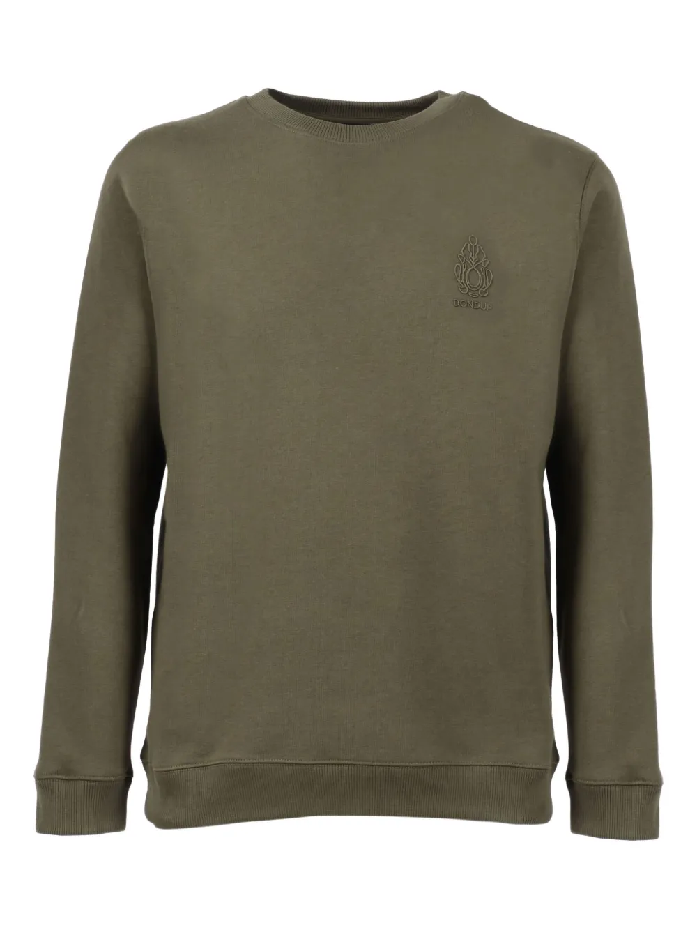 DONDUP KIDS embroidered-logo cotton sweatshirt | Green | Image 1