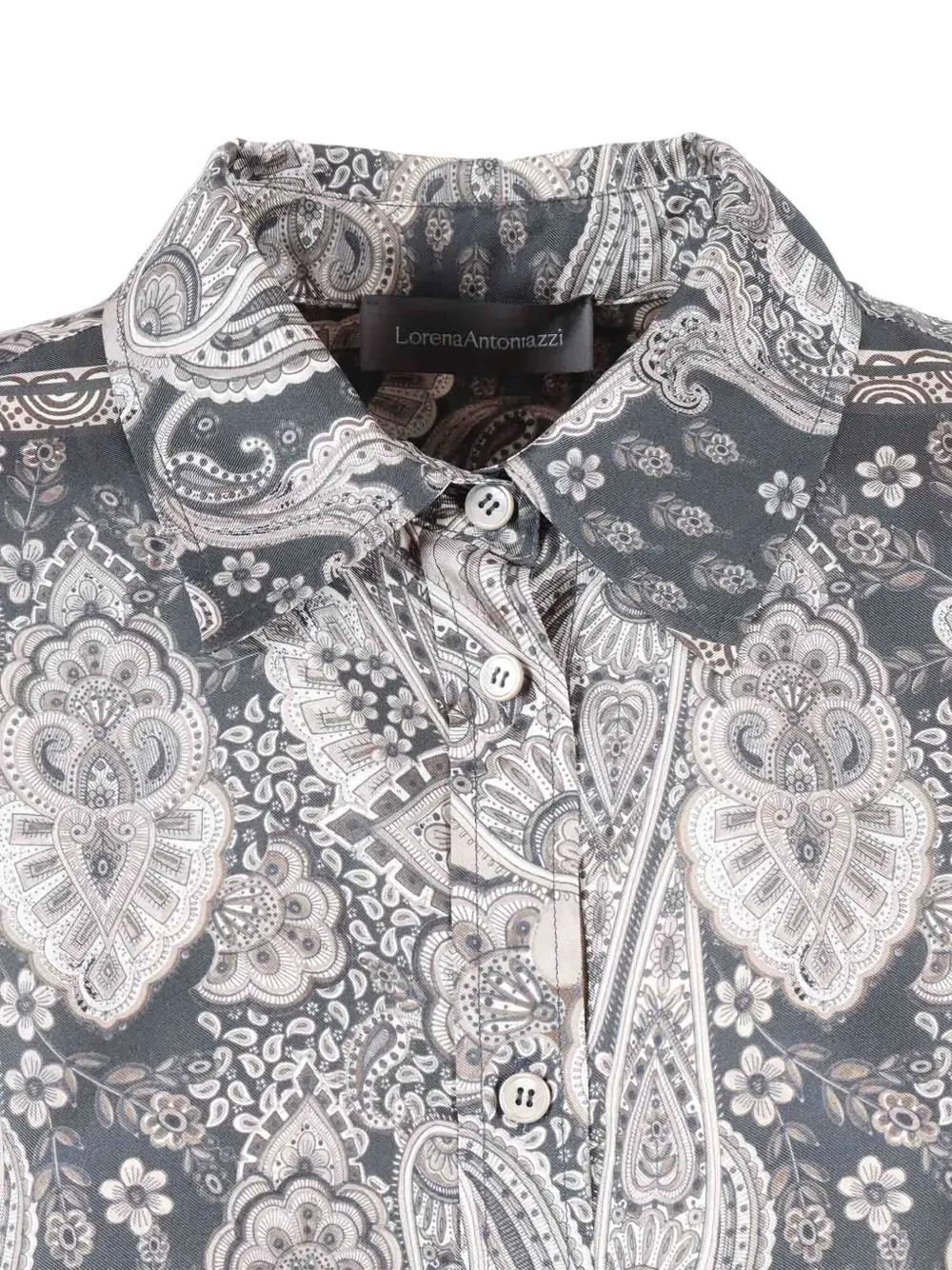 Lorena Antoniazzi Blouse met paisley-print Grijs