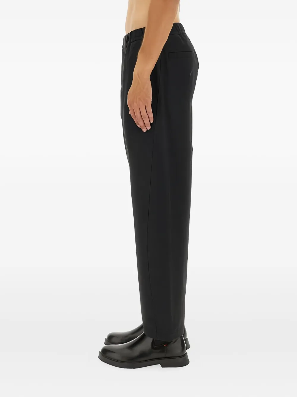 Laminar elasticated-waist trousers - Nero