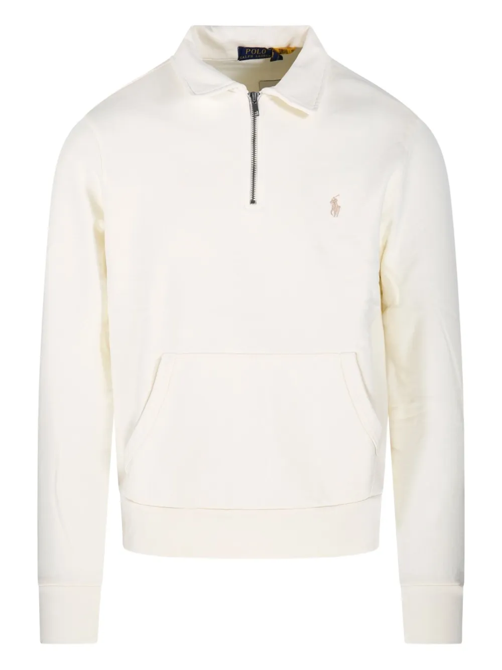half-zip embroidered sweatshirt