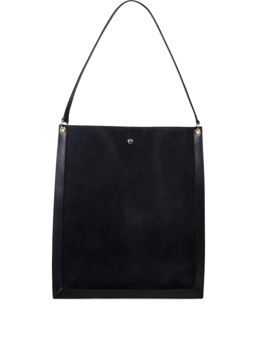 Wandler top-handle suede tote bag Zwart