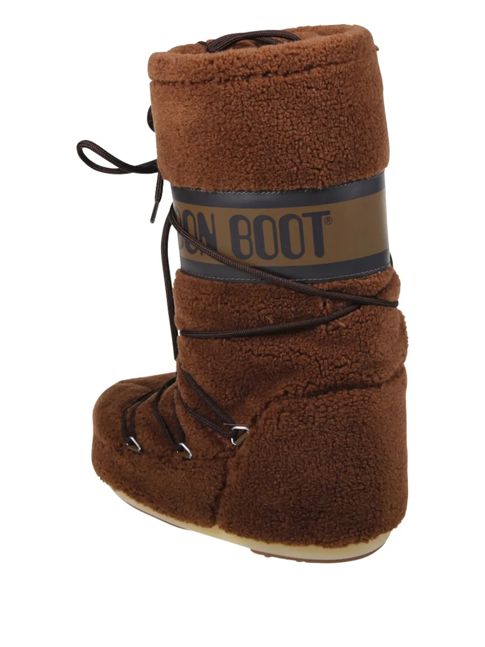 Moon Boot lace-up faux-fur boots Brown