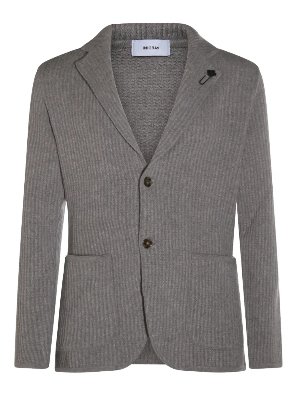 Lardini ribbed cardigan Grijs