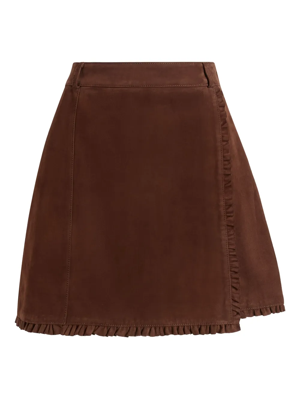 Cinq À Sept Scotlyn Faux Wrap Miniskirt In Brown
