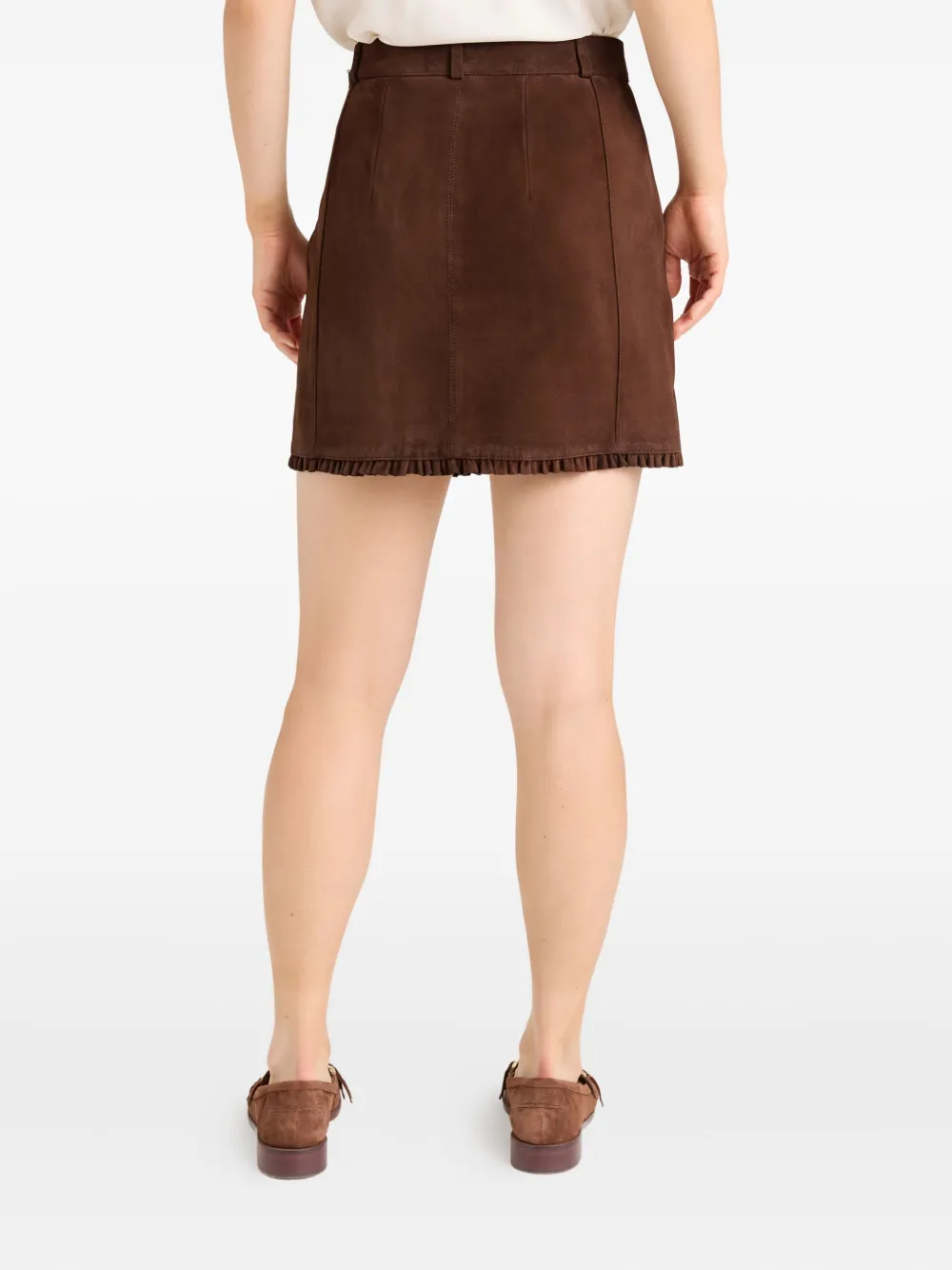Cinq À Sept Scotlyn Faux Wrap Miniskirt In Brown