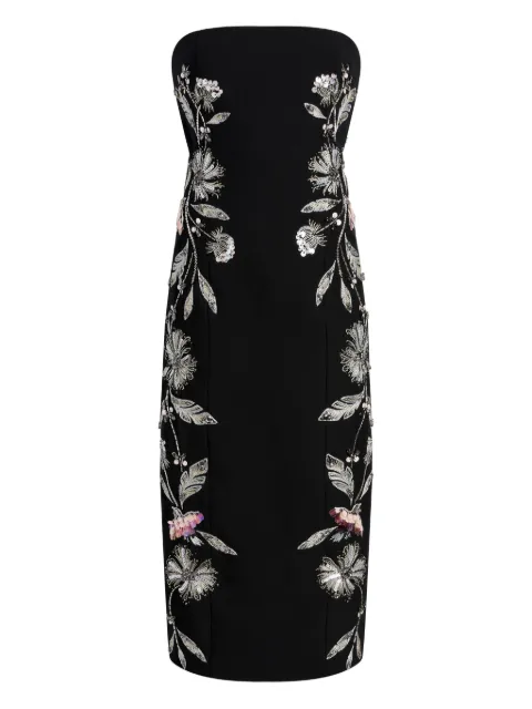 Cinq A Sept Niles floral-strapless midi dress