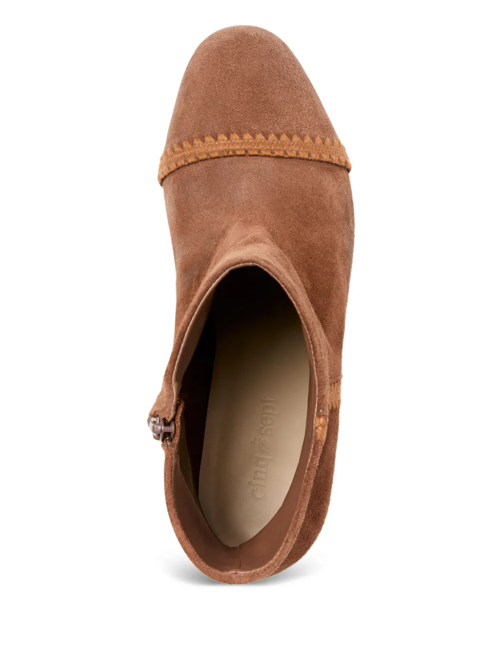 Cinq A Sept 70 mm Peyton suède laarzen Bruin