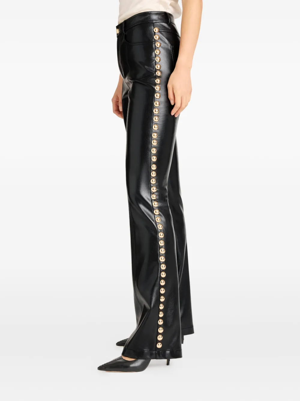 Cinq À Sept Button-embellishment Trousers In Black