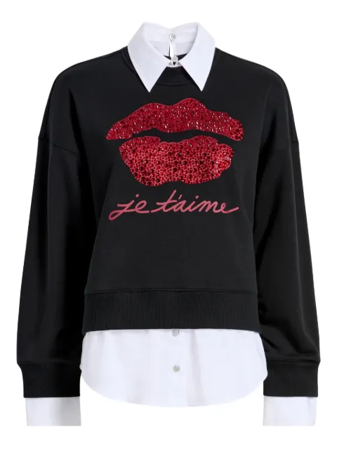 Cinq A Sept Justina crystal-embellished sweatshirt