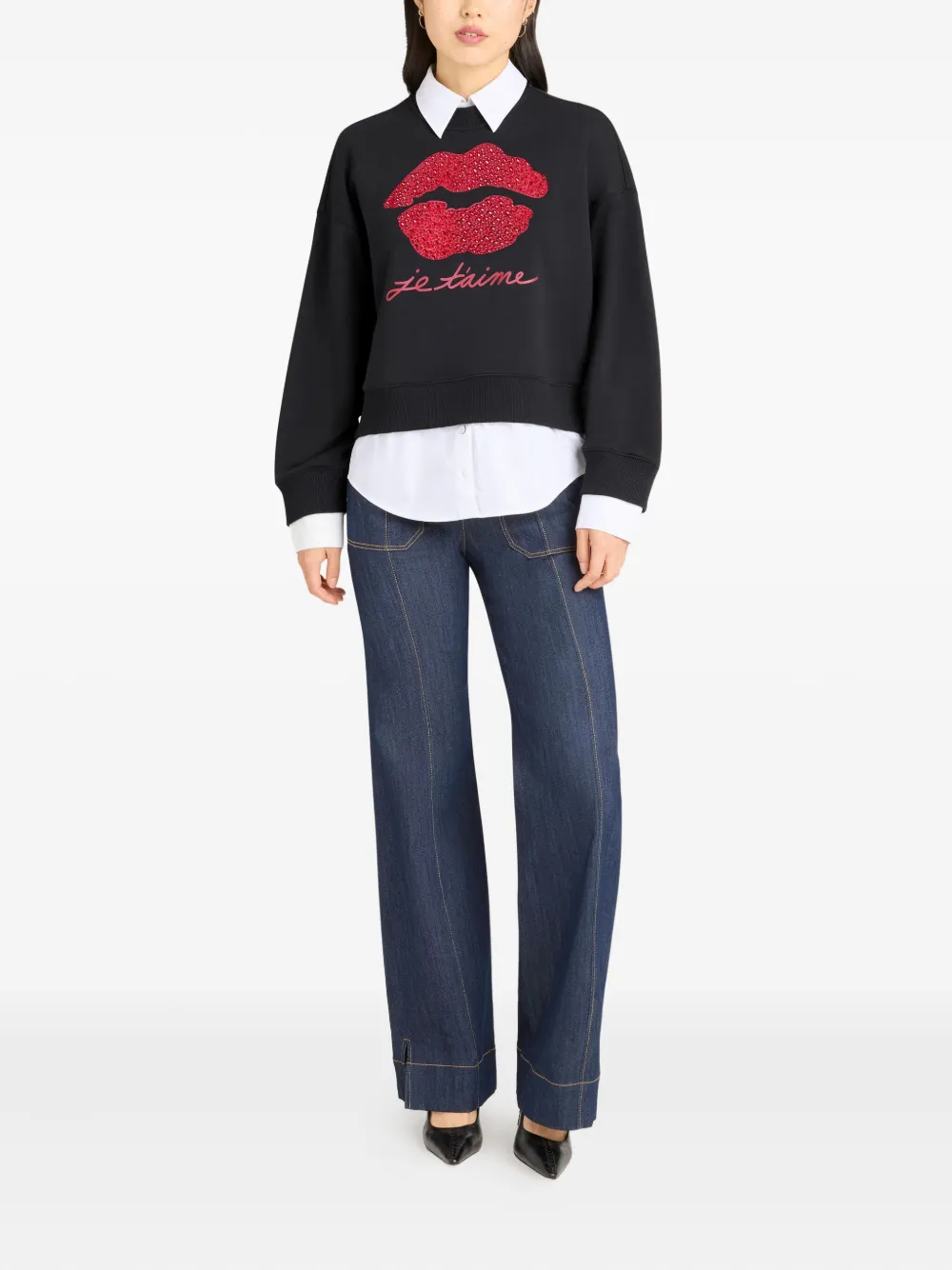 Cinq A Sept Justina crystal-embellished sweatshirt | Sweaters | Image 2