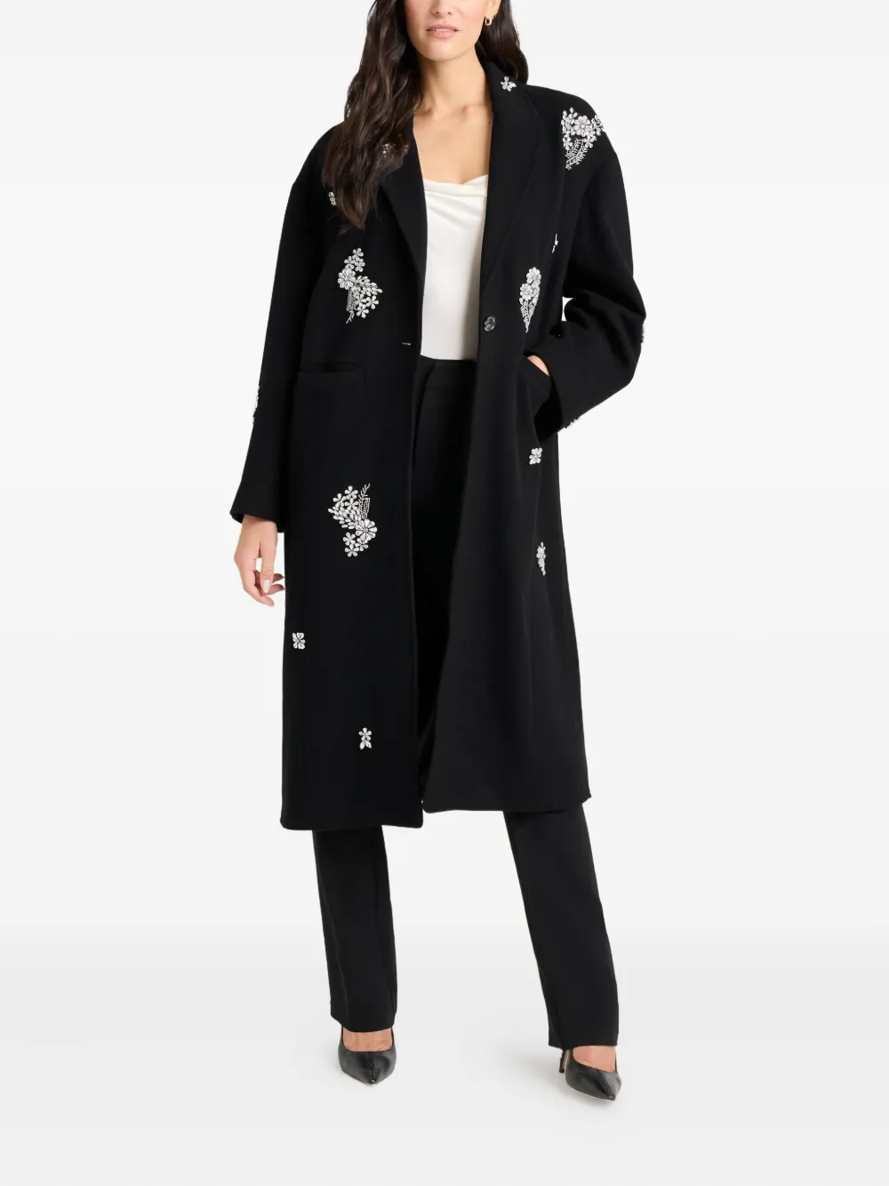 Cinq A Sept crystal-embellished coat | Single Breasted Coats | Image 2