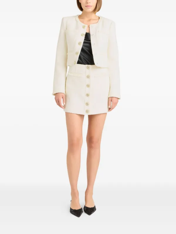 Cinq A Sept Linda Tweed Jacket | Neutrals | FARFETCH