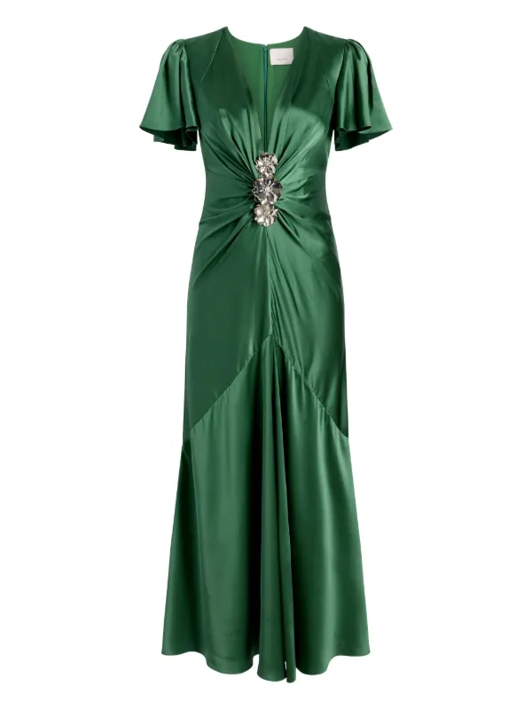 Cinq A Sept Kordyn Embellished Midi Dress | Green | FARFETCH OM Cinq A Sept Kordyn Embellished Midi Dress | Green | FARFETCH OM