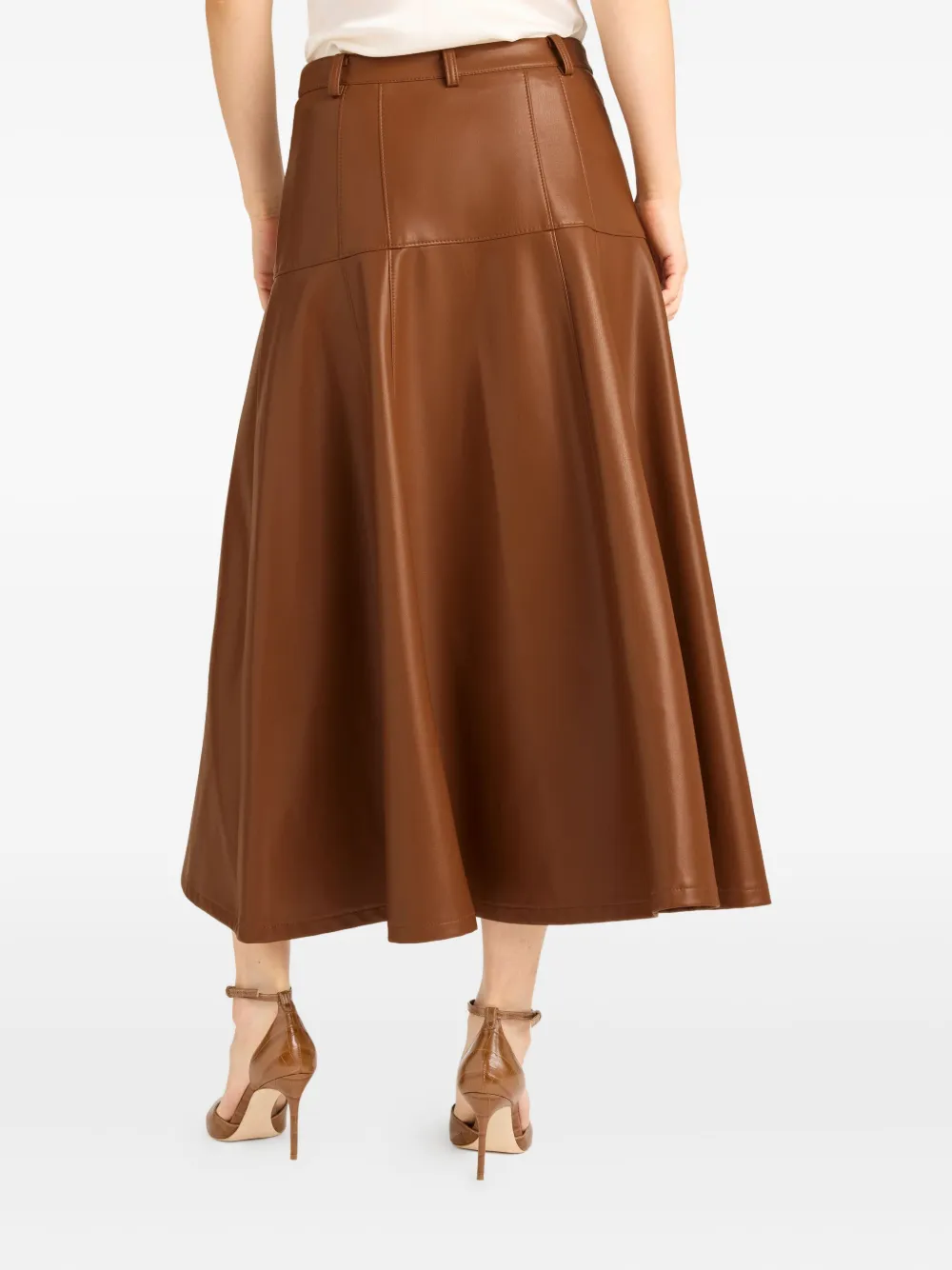 Cinq A Sept Veena midi-rok met knopen Bruin