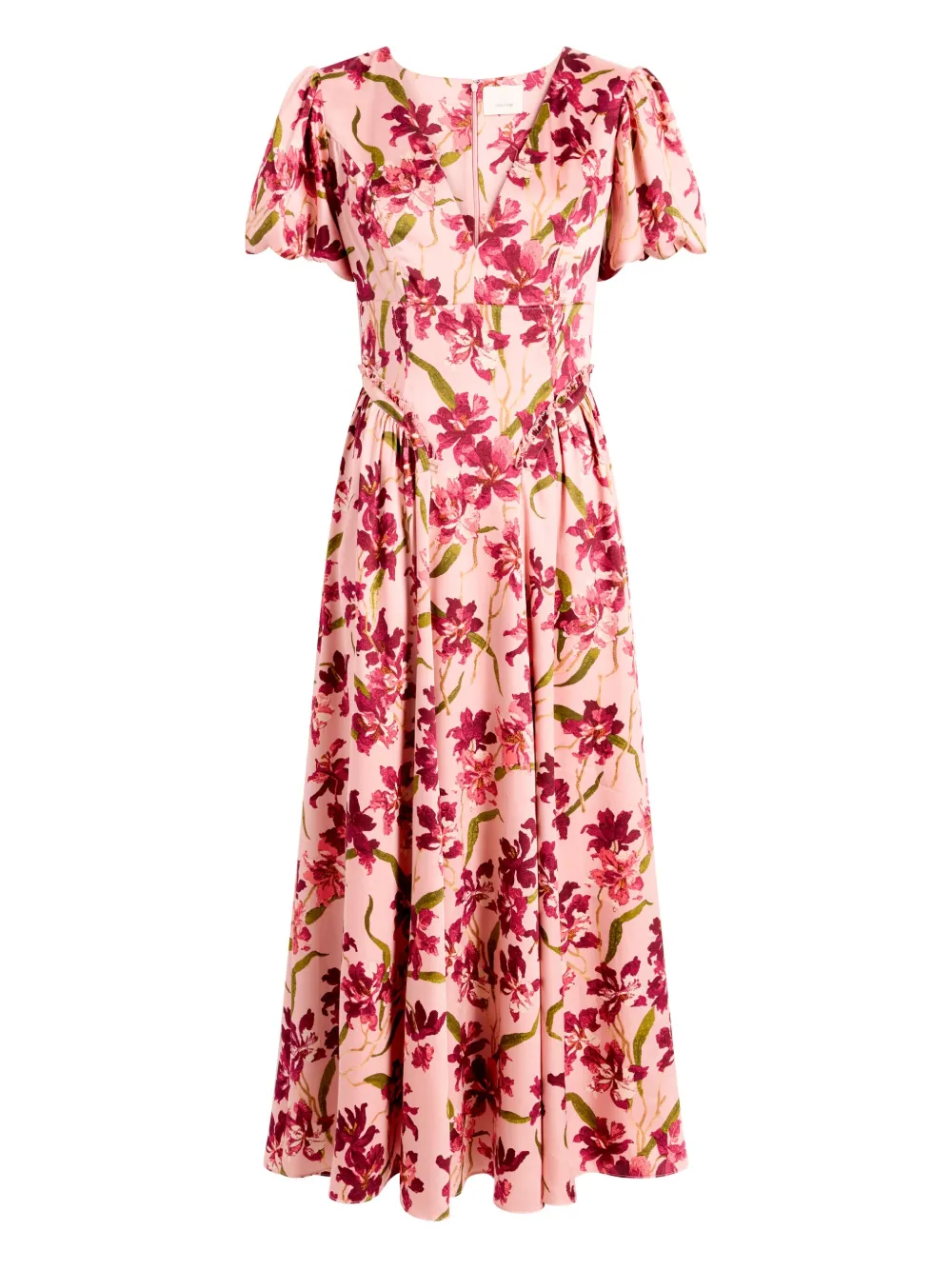 Cinq A Sept puff-sleeve floral-print dress | Pink | Image 1