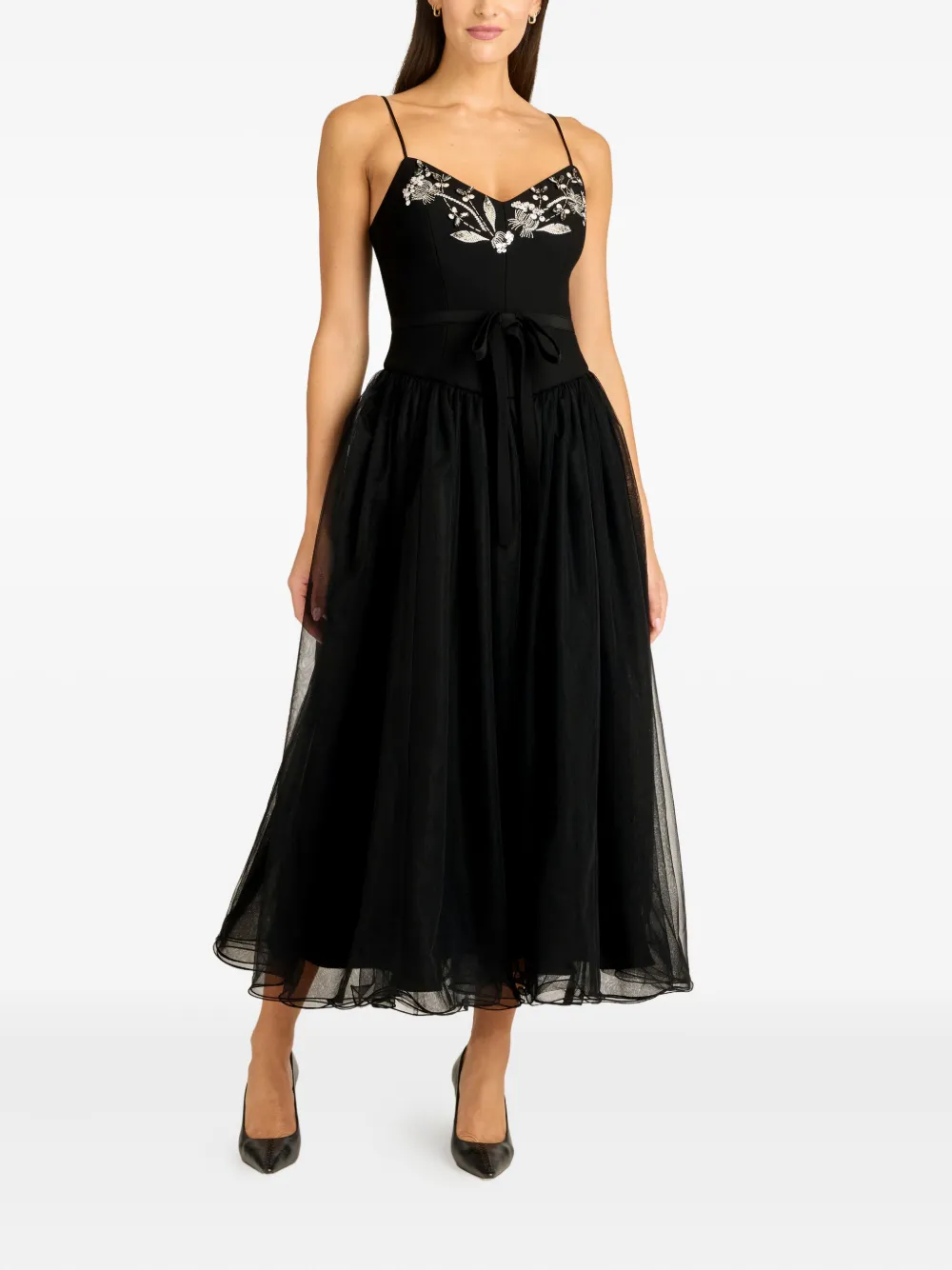 Cinq A Sept Freddie midi-jurk - Zwart