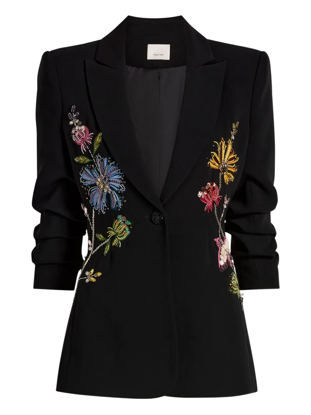 Cinq A Sept Cheyenne floral blazer - ブラック Cinq A Sept Cheyenne floral blazer - ブラック