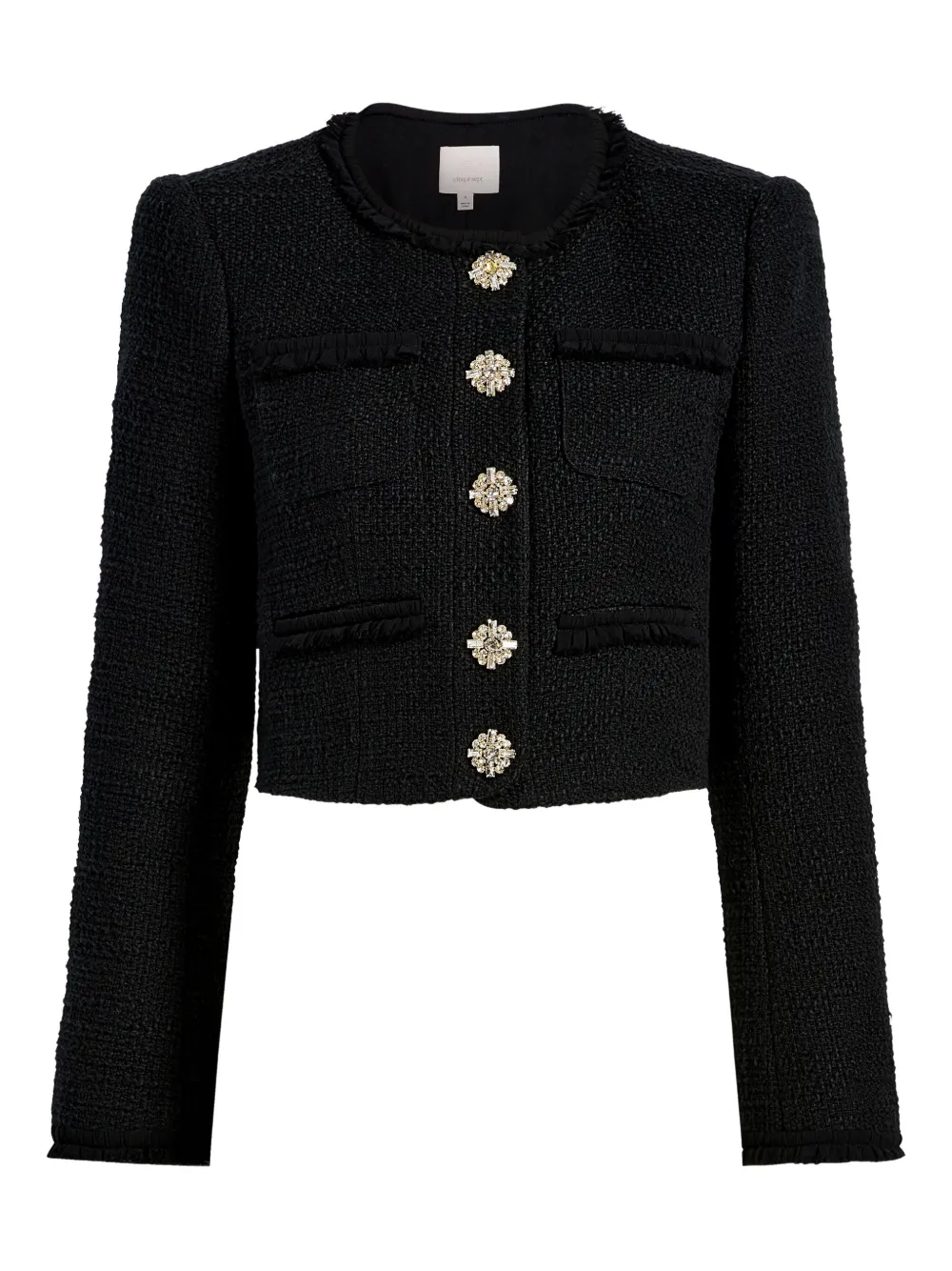 Cinq À Sept Linda Tweed Jacket In Black
