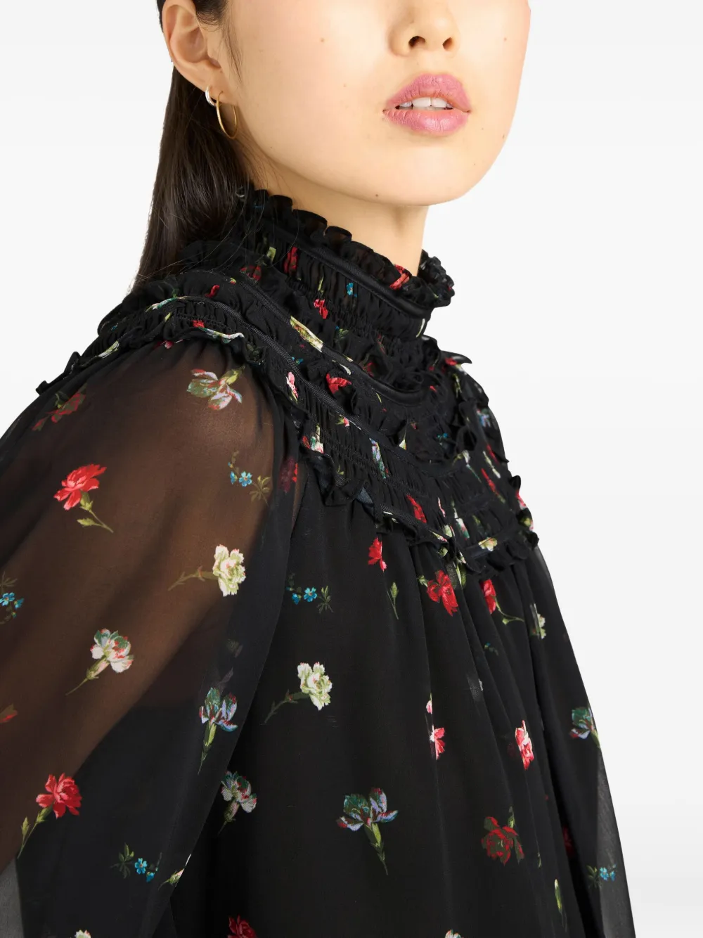 Cinq A Sept Shirt met bloemenprint Zwart
