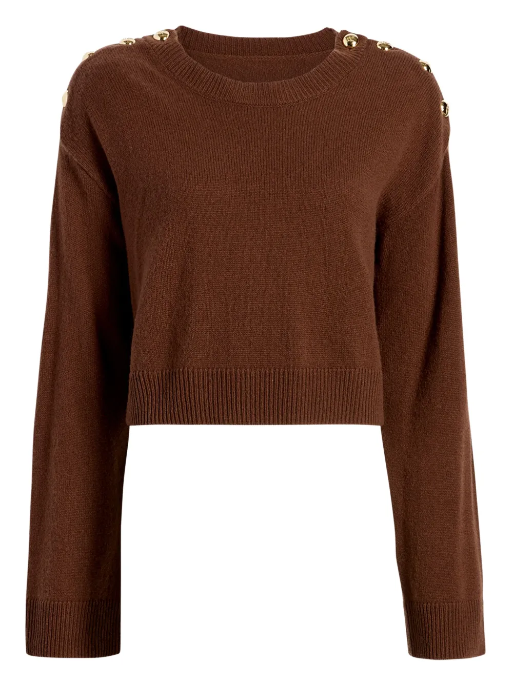 Cinq À Sept Marla Buttoned Sweater In Brown
