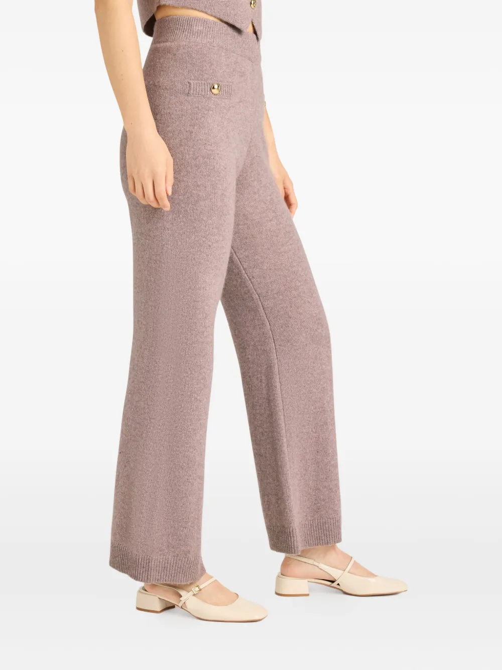 Cinq À Sept Cosmin Button-detail Trousers In Neutral