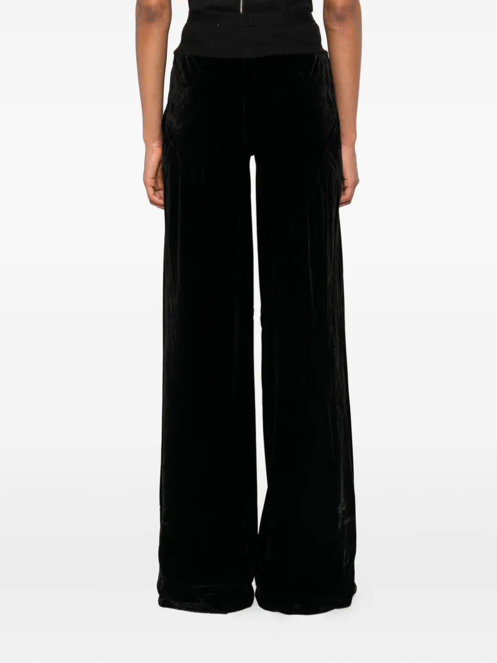 Rick Owens Fluwelen broek Zwart