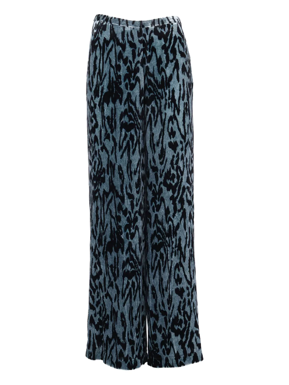 Forte Forte Fluwelen broek met print - Blauw