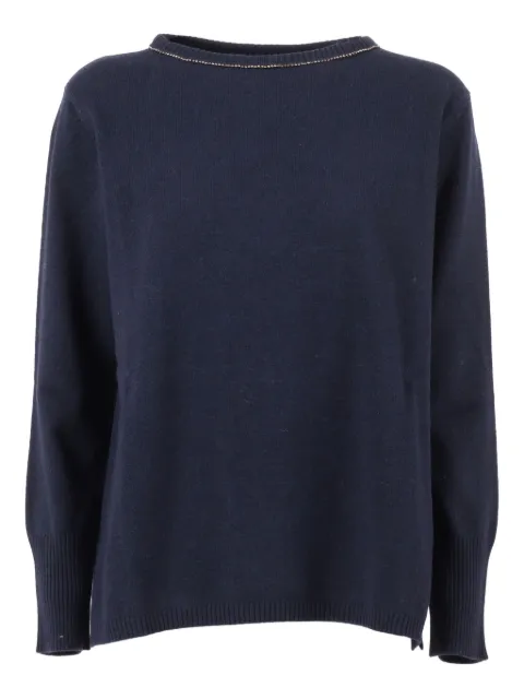 Kangra embellished boat-neck sweater 