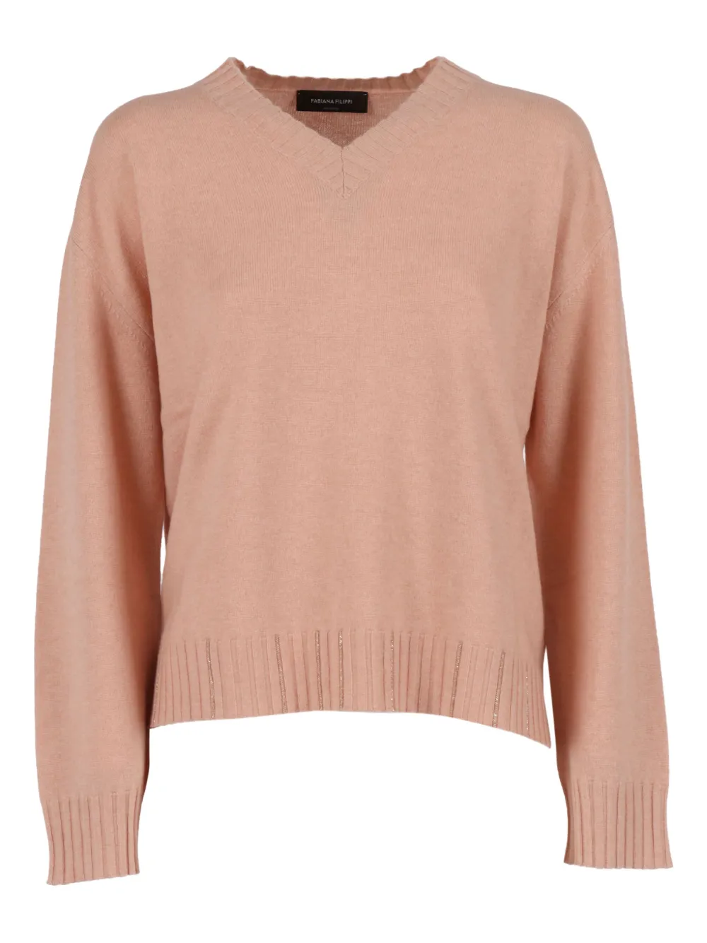 Fabiana Filippi V-neck embellished sweater Roze