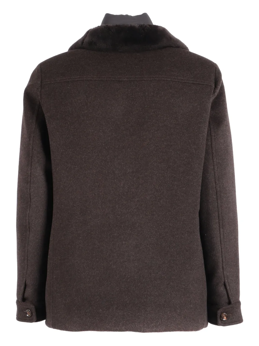 Moorer textured-collar single-breasted coat | Single Breasted Coats | Image 2