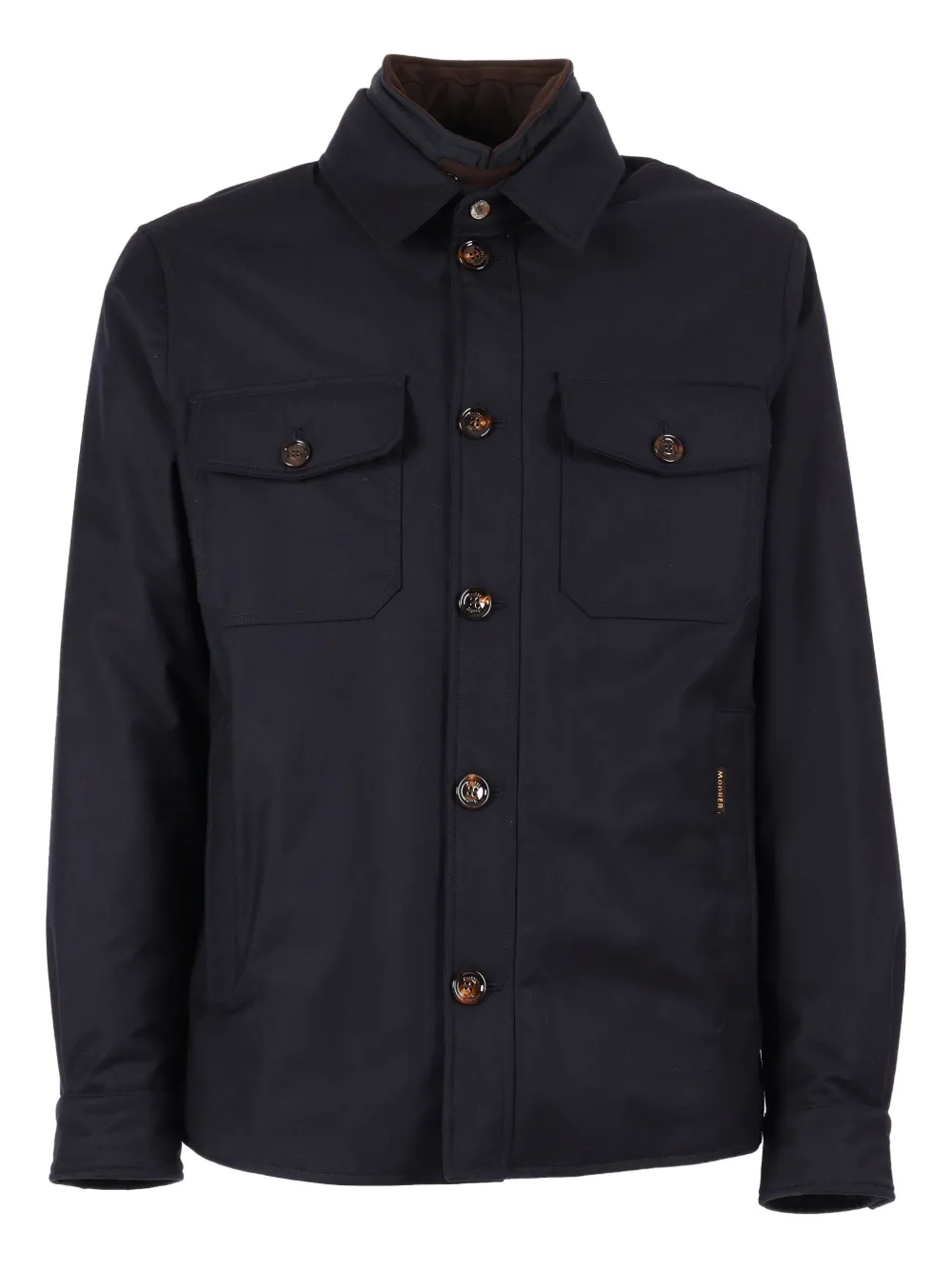 Moorer Duino button-fastening shirt jacket Blauw