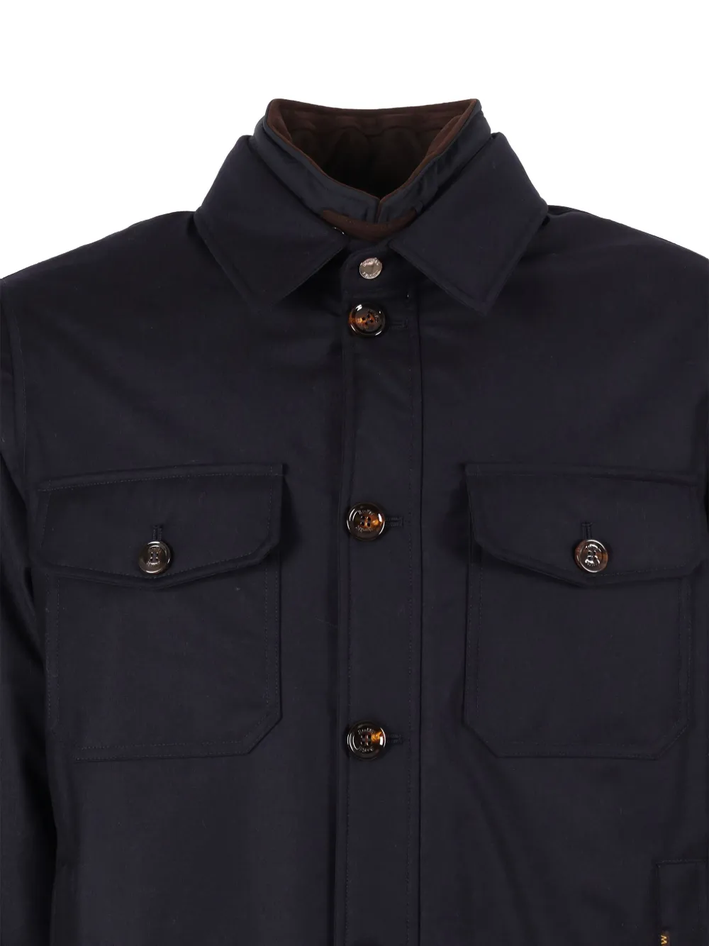 Moorer Duino button-fastening shirt jacket Blauw