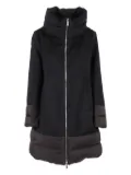 Moorer quilted wool-cashmere blend single-breasted coat - Black