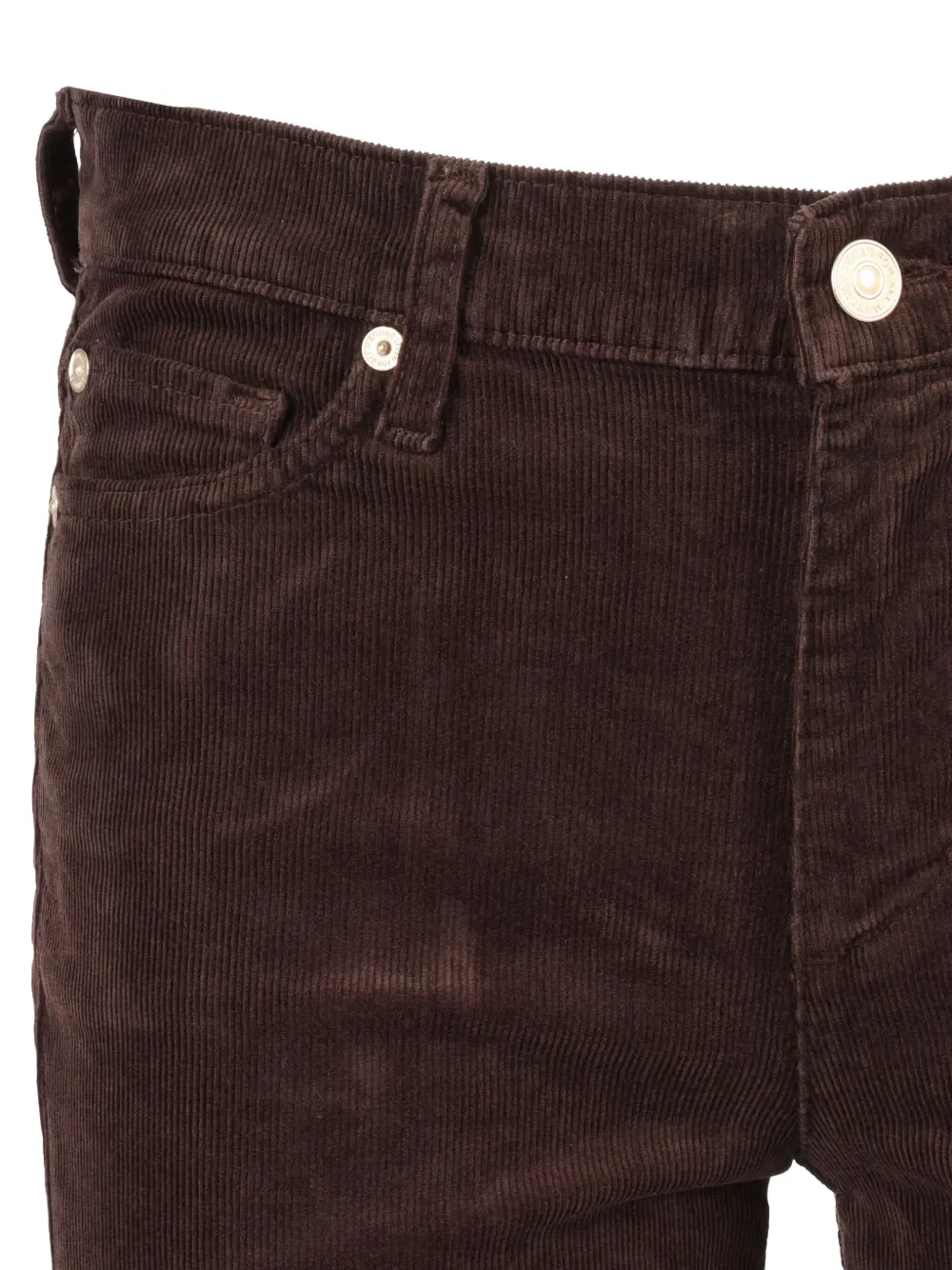 7 For All Mankind Dojo Twisted Corduroy Jeans In Black