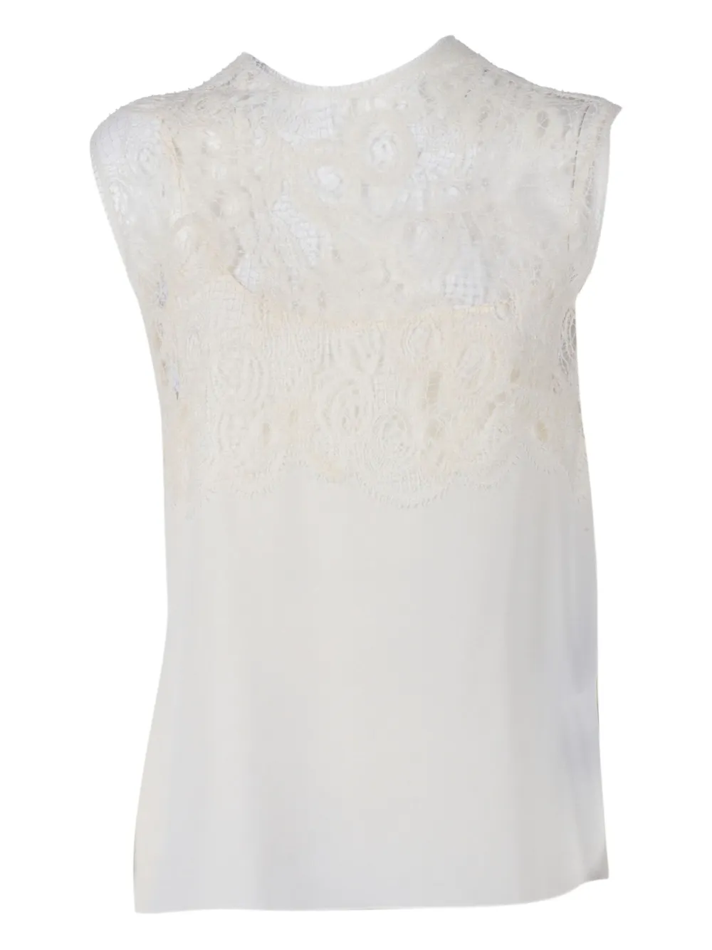Fabiana Filippi lace-insert top Wit
