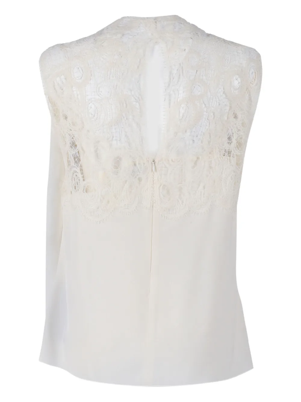 Fabiana Filippi lace-insert top Wit