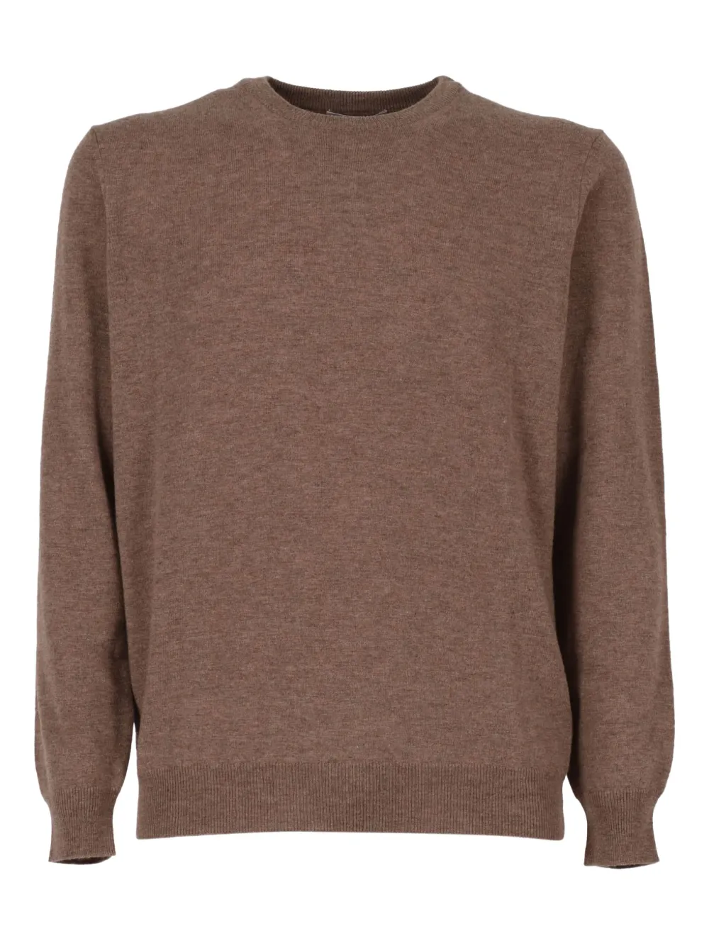 Kangra Cashmere Suede-patch Crew-neck Sweater In Multi