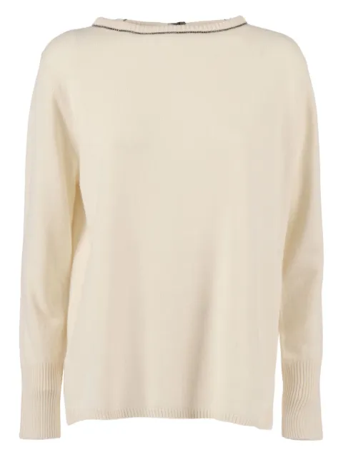 Kangra trim crew-neck sweater