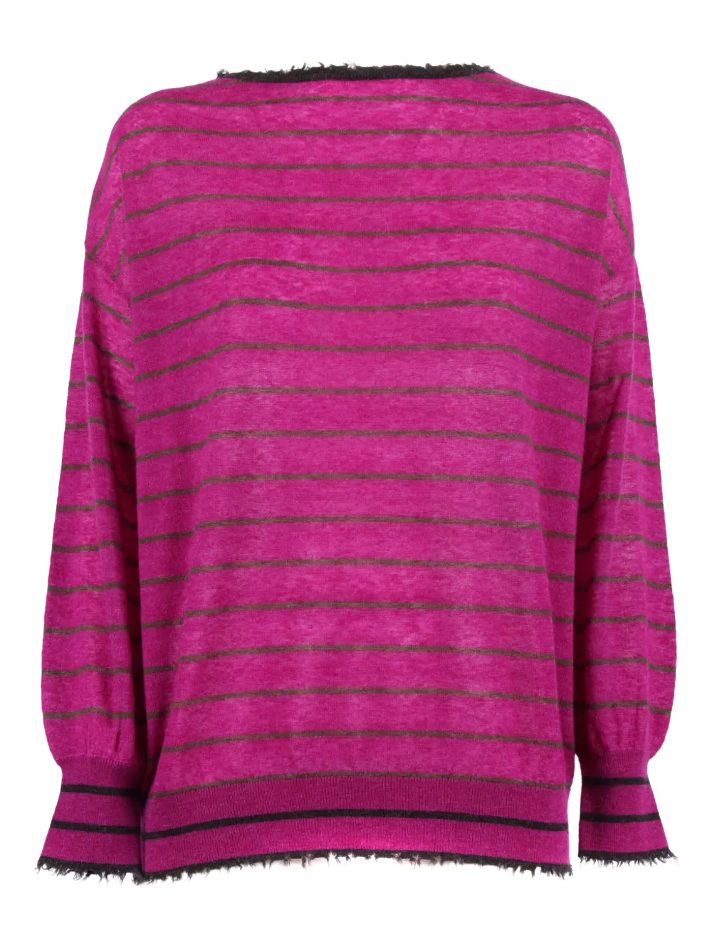 Kangra striped frayed-edge sweater | Pink | Image 1