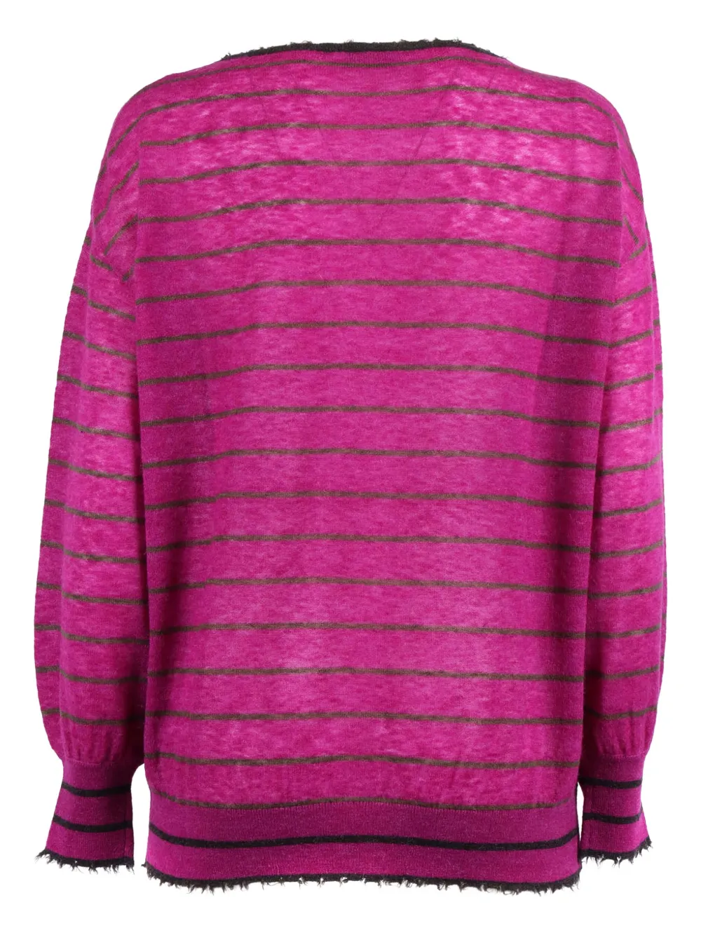Kangra striped frayed-edge sweater | Knitted Sweaters | Image 2