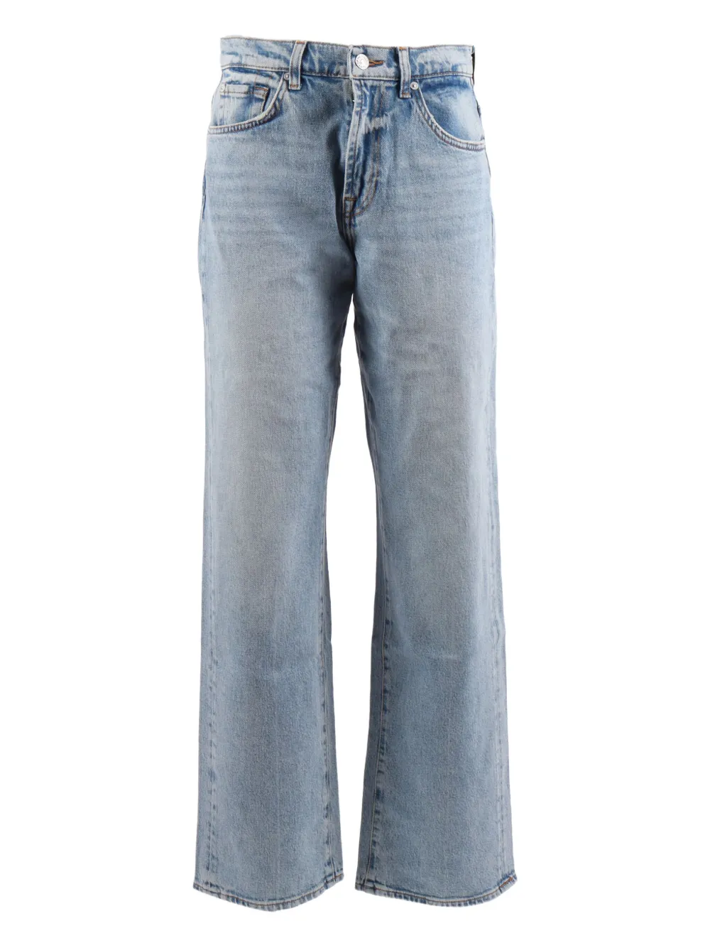 7 For All Mankind Logo-patch Jeans In Blue