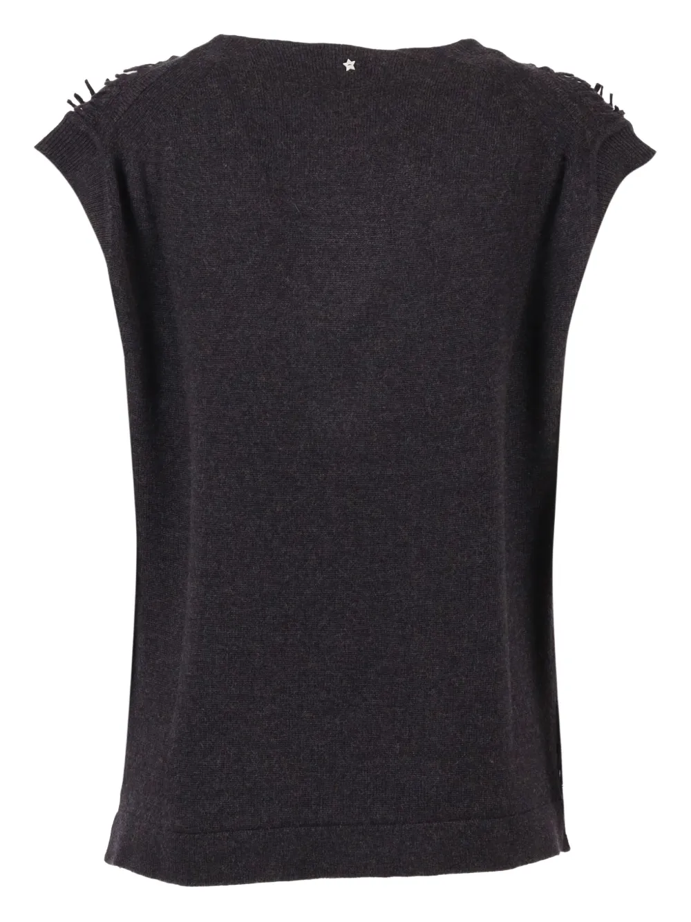 Lorena Antoniazzi Knitted Vest In Brown
