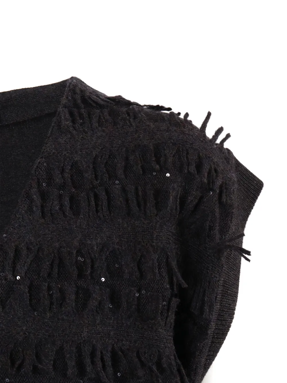 Lorena Antoniazzi Knitted Vest In Brown
