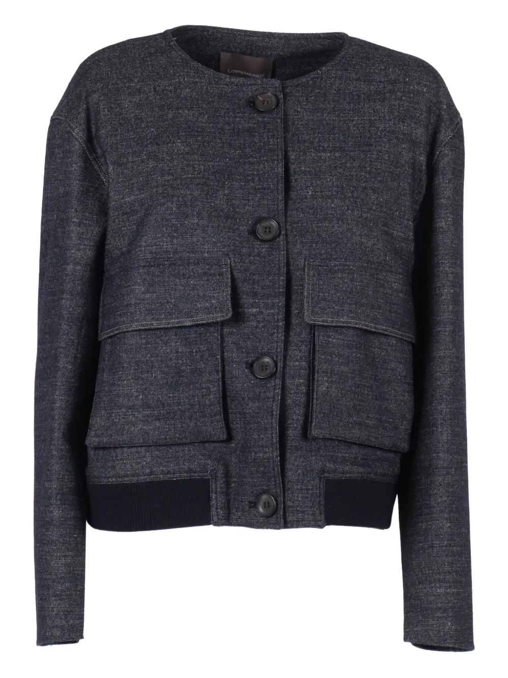 Lorena Antoniazzi Button Patch-pocket Jacket In Gray